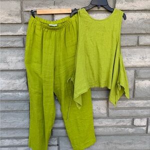 Bryn Walker 100% Linen Set Pants Small Too Oversized XS $300